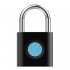 sLIFE Smart Fingerprint Padlock Biometric Keyless Anti-Theft Waterproof IP65, Suitable for Briefcase/Bag/Handbag/Door/Gym/Cabinet/Luggage/Bike/Refrigerator/Backpack/Cupboard/Drawer,Color:Black