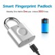 sLIFE Smart Fingerprint Padlock Biometric Keyless Anti-Theft Waterproof IP65, Suitable for Briefcase/Bag/Handbag/Door/Gym/Cabinet/Luggage/Bike/Refrigerator/Backpack/Cupboard/Drawer,Color:White