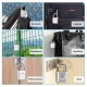 sLIFE Smart Fingerprint Padlock Biometric Keyless Anti-Theft Waterproof IP65, Suitable for Briefcase/Bag/Handbag/Door/Gym/Cabinet/Luggage/Bike/Refrigerator/Backpack/Cupboard/Drawer,Color:Black