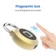 sLIFE Smart Fingerprint Padlock Biometric Keyless Anti-Theft Waterproof IP65, Suitable for Briefcase/Bag/Handbag/Door/Gym/Cabinet/Luggage/Bike/Refrigerator/Backpack/Cupboard/Drawer,Color:Silver